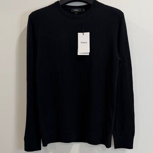 Theory Men's Classic Black Crewneck Sweater